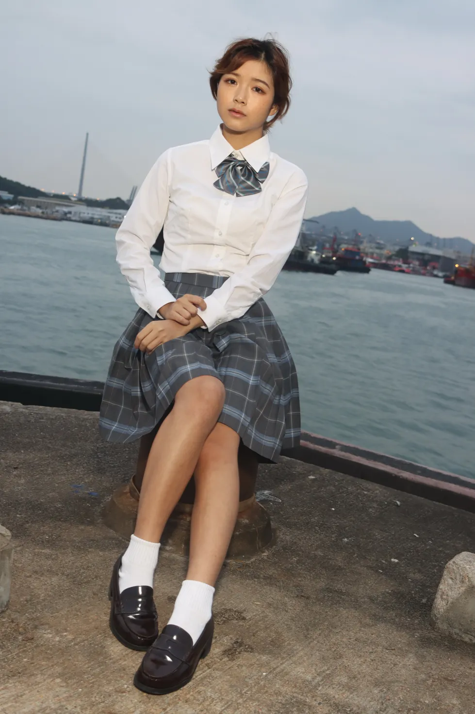 [Mzsock] NO.144 Kandi student uniform beautiful legs street photography#[105P]-76