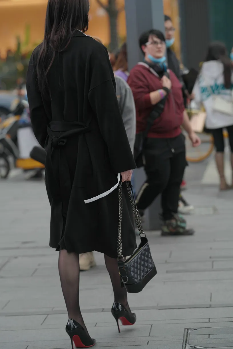 [Mzsock] NO.160 Long legs in black stockings street photography#[105P]-93